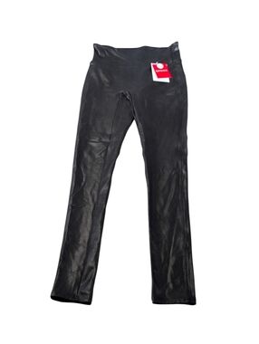Spanx Black Faux Leather Leggings Size XSP Petite